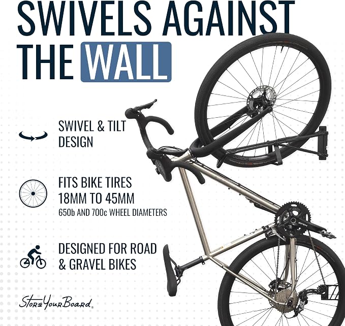 StoreYourBoard SwivelStow Bike Storage Rack 4 Pack, 2 MTB & 2 Road & Gravel - Image 6