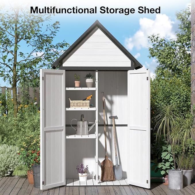 Outdoor Storage Shed with Sloped Roof - Image 6