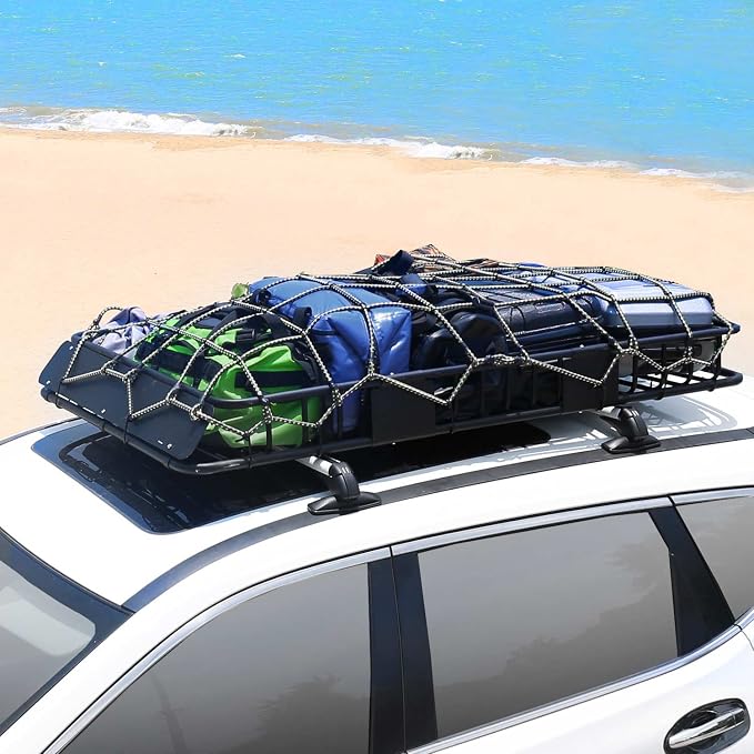 Leader Accessories Roof Rack Cargo Basket Set, Car Top Luggage Holder 64"x 39" - Image 7