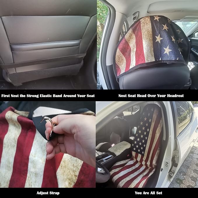 Car Seat Cover Protector Front Seats, - Image 4