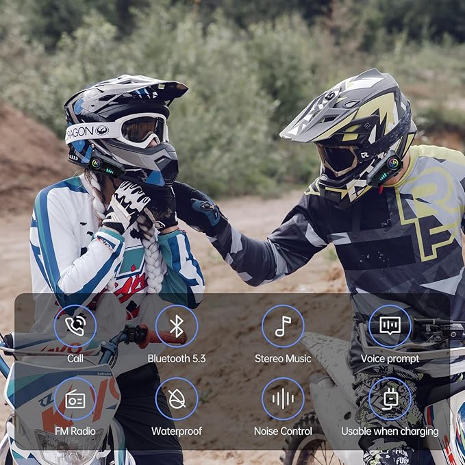 Motorcycle Bluetooth Headset Speaker Skiing Earphone Waterproof Bluetooth - Image 2