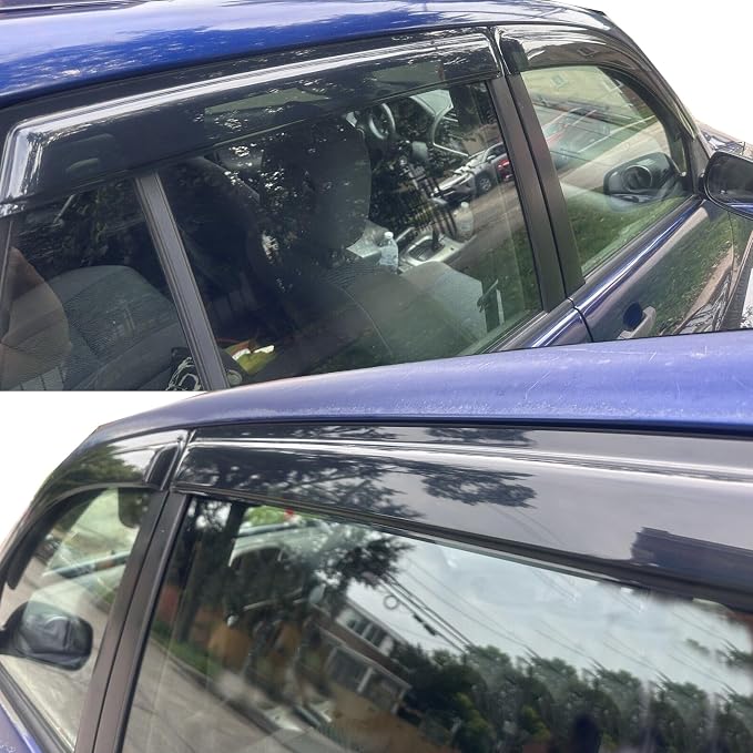 4pc Sun Rain Guards Window Visor Wind Deflector Compatible - Image 9