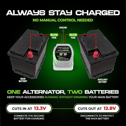 Dual Battery Isolator Kit 12V - 140 Amp Multi-voltage 12v or 24v Kit - Image 5