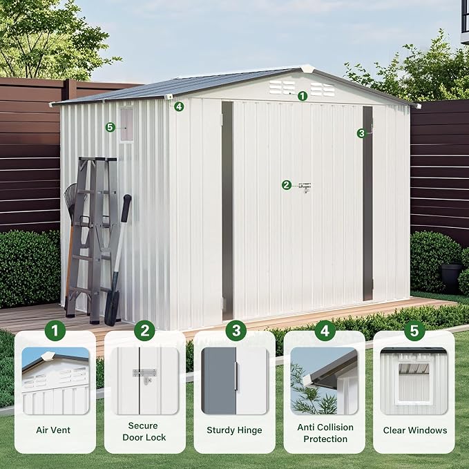 8X6 FT Outdoor Storage Shed - Image 4