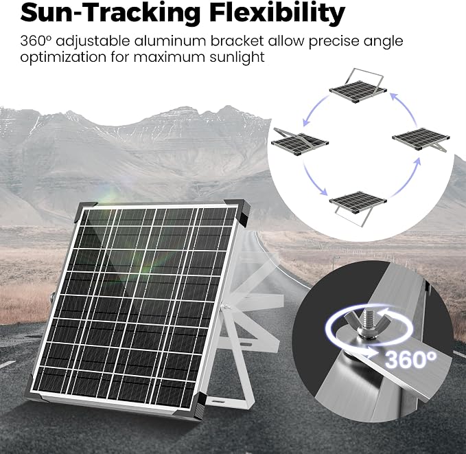 Solar Panel Kit 20W 12V, Solar Battery Trickle Charger Maintainer, Waterproof - Image 5