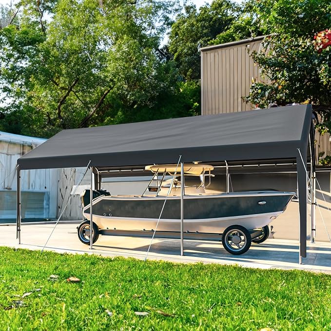 Carport 10x20ft Heavy Duty Car Tent, Portable Garage, Car Shelter, All-Season - Image 6