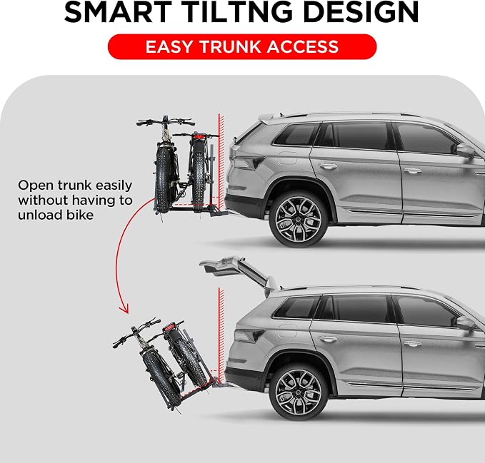 Aluminum Hitch Mounted Bike Carrier 200 LBS Capacity - Image 5