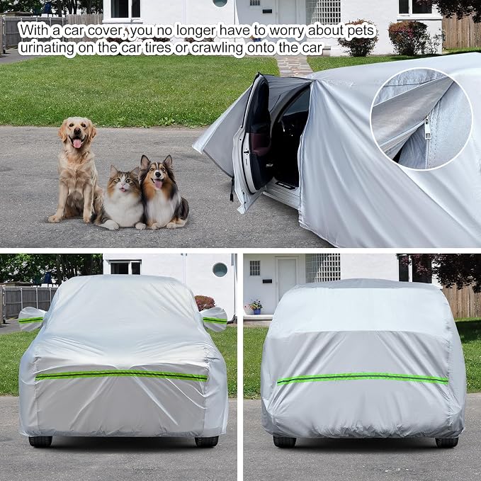 TUCAREST 6-Layers Premium Heavy Outdoor Pickup Full Car Cover Hard Shell Zipper - Image 5