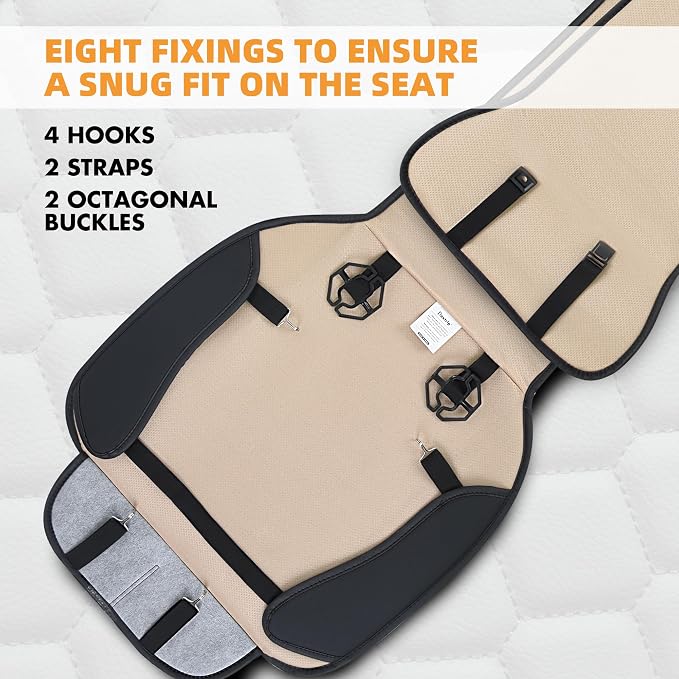 Elantrip 2PCs Front Car Seat Covers Leather Car Seat Protector Universal fit - Image 5