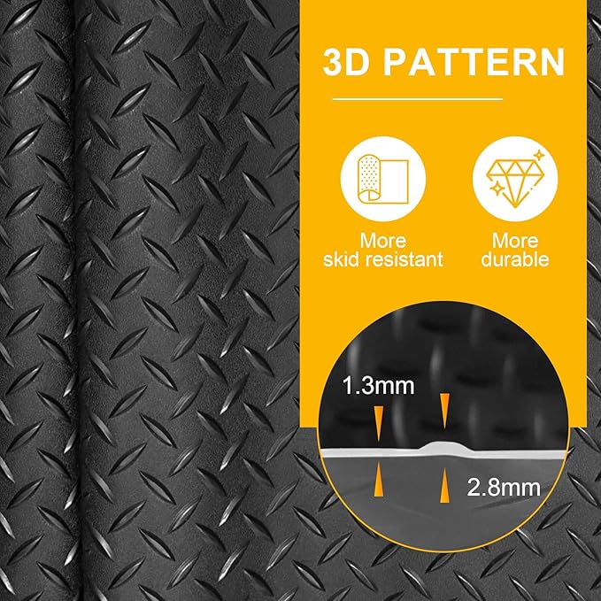 7.5x25 FT Garage Floor Mat, Updated 2.8mm Thicked Flooring Roll - Image 3