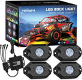 Nilight RGB LED Rock Lights Kit, 4 pods Underglow Multicolor Neon Light Pod by Nilight