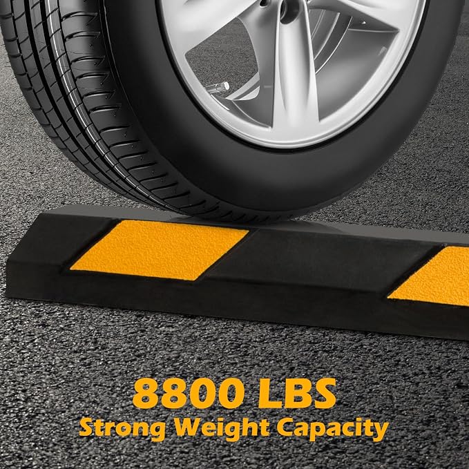 Rubber Parking Curb Garage Floor Stopper, Guide Wheel Stopper - Image 4