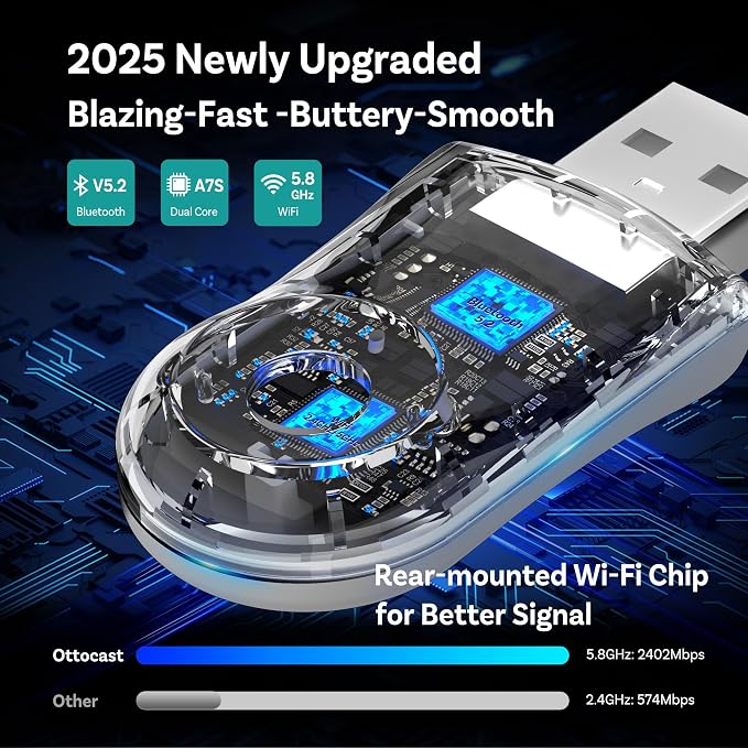 OTTOCAST Wireless Carplay Adapter 2025 - Image 3