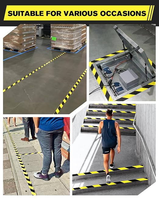 Floor Marking Tape, 2 INx108 FT Strong Adhesive Caution Tape, High Durability - Image 8