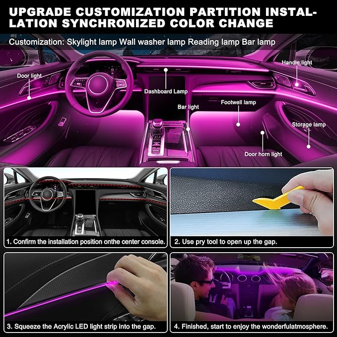 Acrylic Interior Car LED Strip Light - Image 6