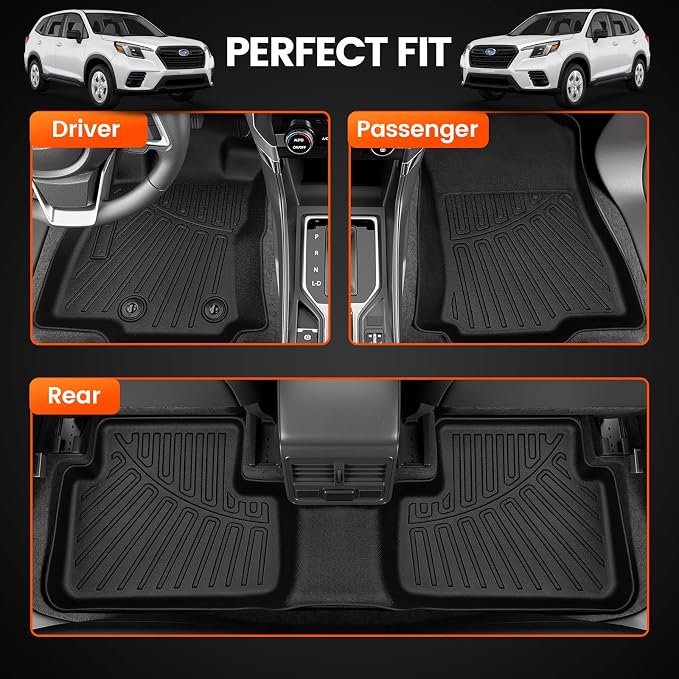 KMF Custom Fit Floor Mats for Subaru Forester 2025 Accessories, All Weather - Image 5