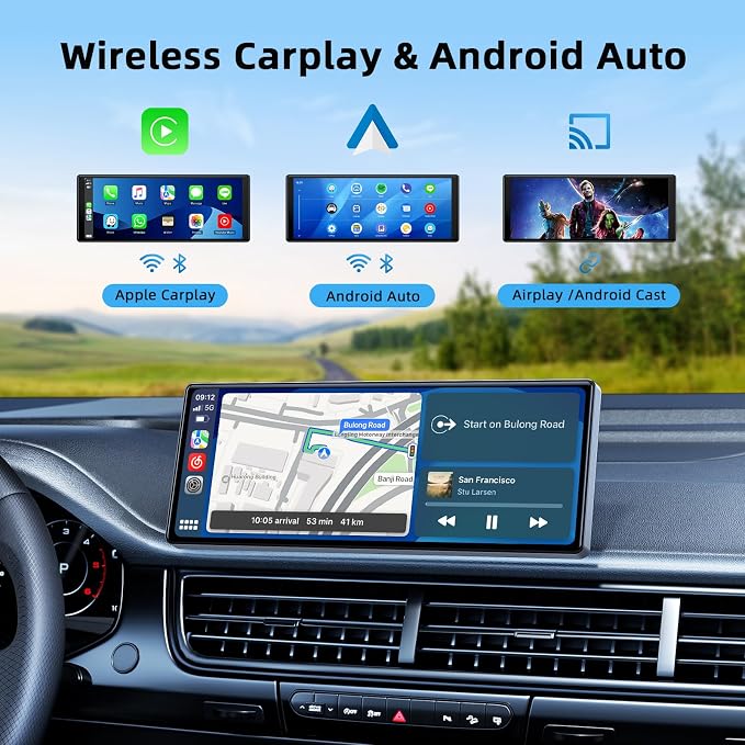 LAMTTO 9.26-inch Wireless CarPlay Screen - Image 2