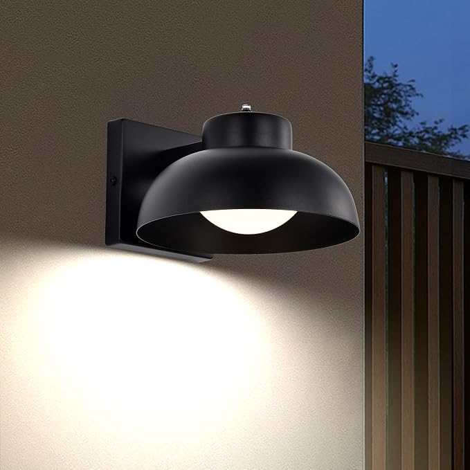 Black Exterior Light Fixtures, 2 Pack Dusk to Dawn LED Outdoor Wall Lights - Image 8