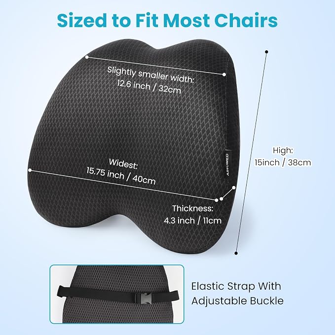 Lumbar Support Pillow Office Chair Car Back Pillow Ergonomic Lower Back Pain - Image 7