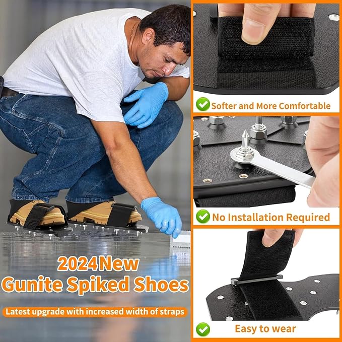 Epoxy Floor Spiked Shoes Fully Assembled Gunite Spiked Shoes - Image 2