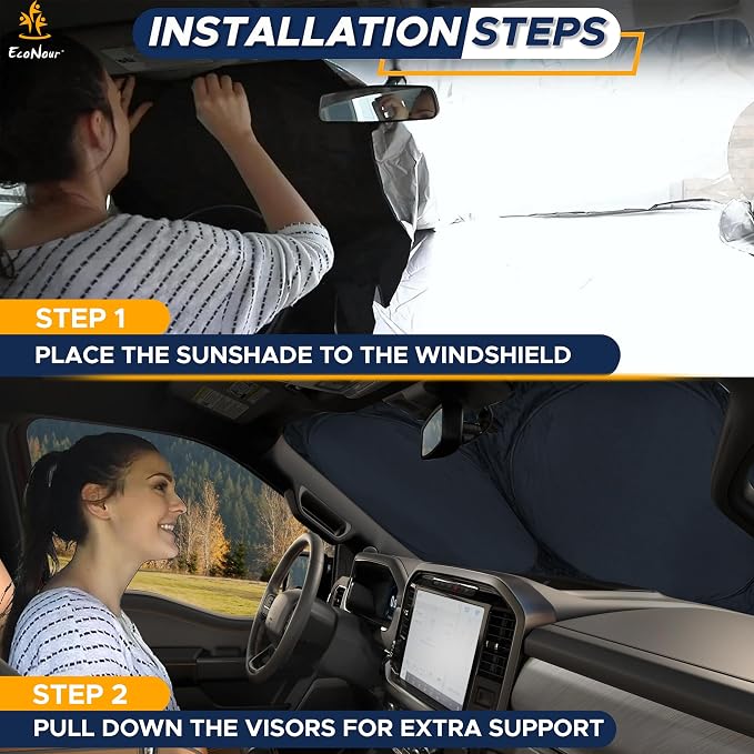 EcoNour Truck Windshield Sun Shade - Image 6