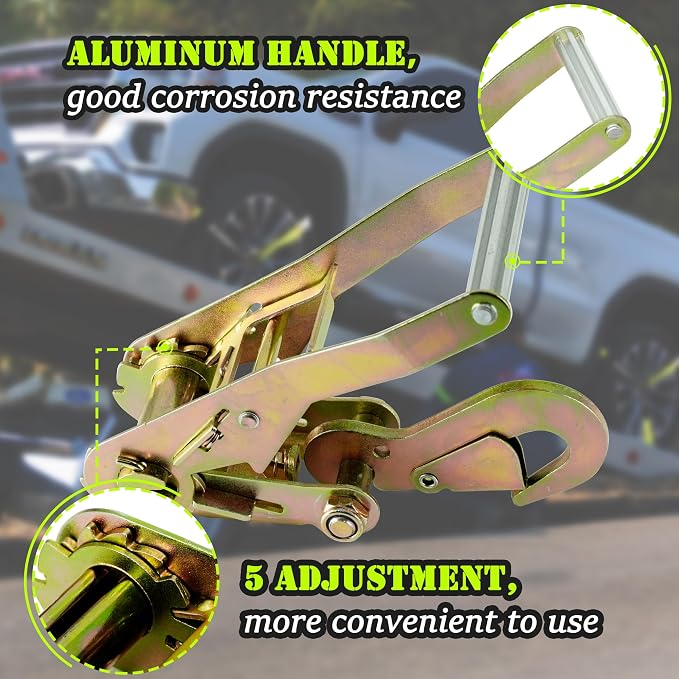 4 Pack Car Tie Down Straps for Trailers - Image 3