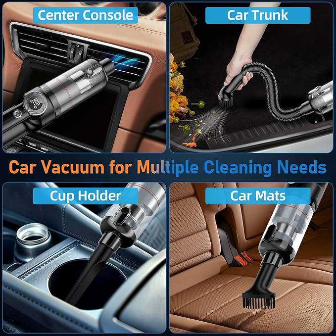 Car Vacuum Cleaner, 21Kpa/30Mins, Mini High Power Pet Portable Handheld - Image 6
