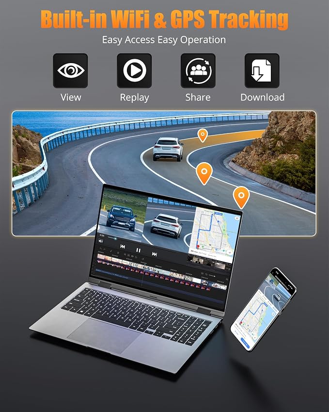 Dash Cam Front and Rear, 8K/2.5K UHD Dash Camera - Image 4