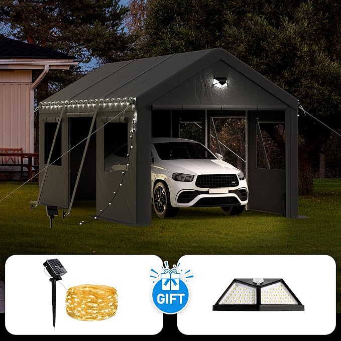 10x16 Carport, Heavy Duty Carport Canopy Garage - Image 5