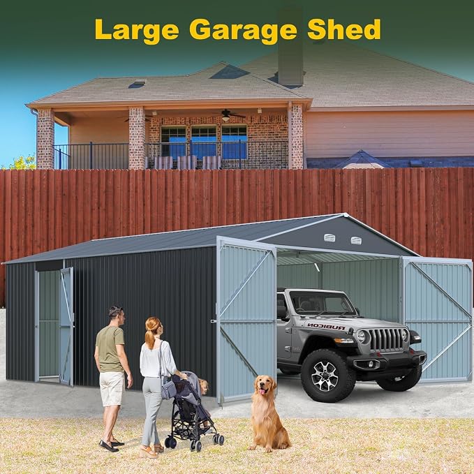 Metal Garage Shed 20x13 FT, Sheds & Outdoor Storage Clearance, Outdoor Storage - Image 3