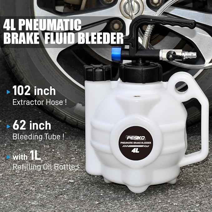 4L Vacuum Brake Bleeder Kit, One Person Pneumatic Brake Bleeding Fluid - Image 2