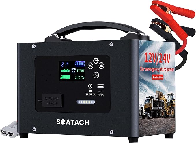 10000A Jump Starter, 24V 155WH Car Battery Jumper Starter by Scatach