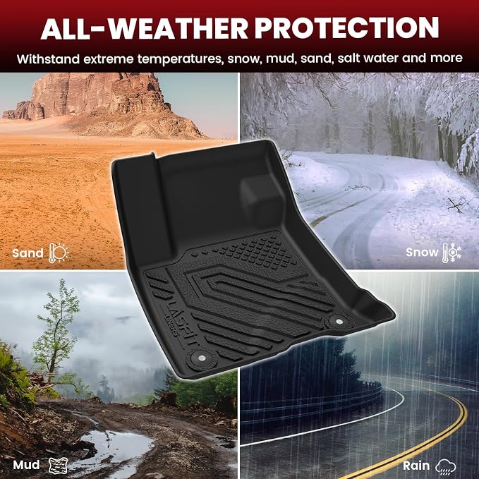 LASFIT Floor Mats for Lincoln Corsair 2020-2025 All Weather Floor Liner for - Image 2