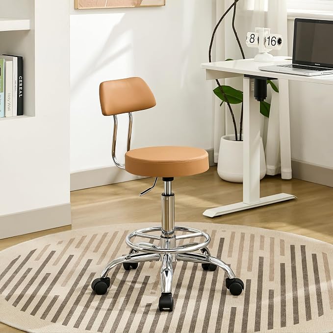 Ergonomic Desk Stool Adjustable Footrest Salon Chair - Image 8