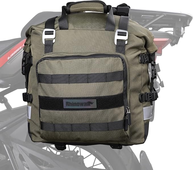Rhinowalk Motorcycle Saddlebags Waterproof 20-25L Motorcycle Side bag Motorbike by Rhinowalk