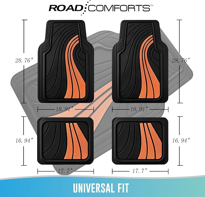 Road Comforts Car Floor Mats Full Set – Front & Rear Car Floor Mats - Image 5