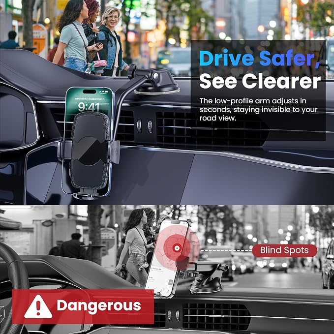 Car Phone Holder, Universal Phone Mount - Image 2