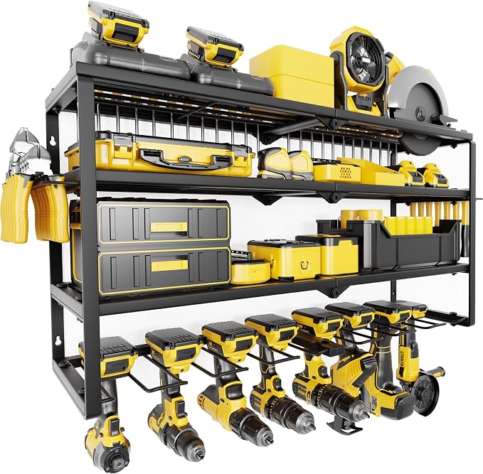 Large Power Tool Organizer Wall Mount, Maximum 420lbs Load Capacity, 4 Layers by Spampur
