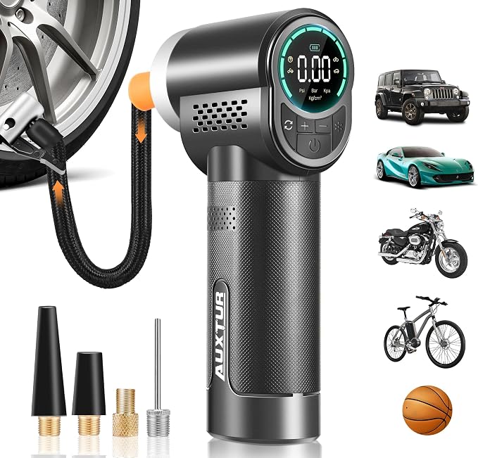 Vehicle Tire Inflator Portable Air Compressor & Inflator, TYPE-C 6000mAH Car by NEWHOUSEHOLDTOOLECOLOGY