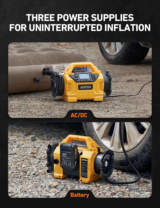 AstroAI Cordless Tire Inflator Portable Air Compressor - Image 5