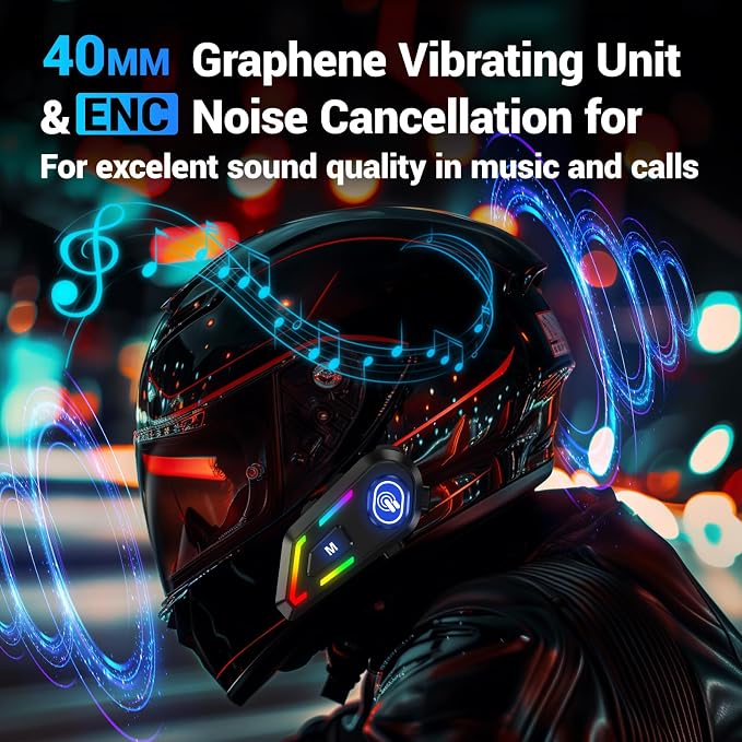 Motorcycle Helmet Bluetooth, Helmet Speakers - Image 2