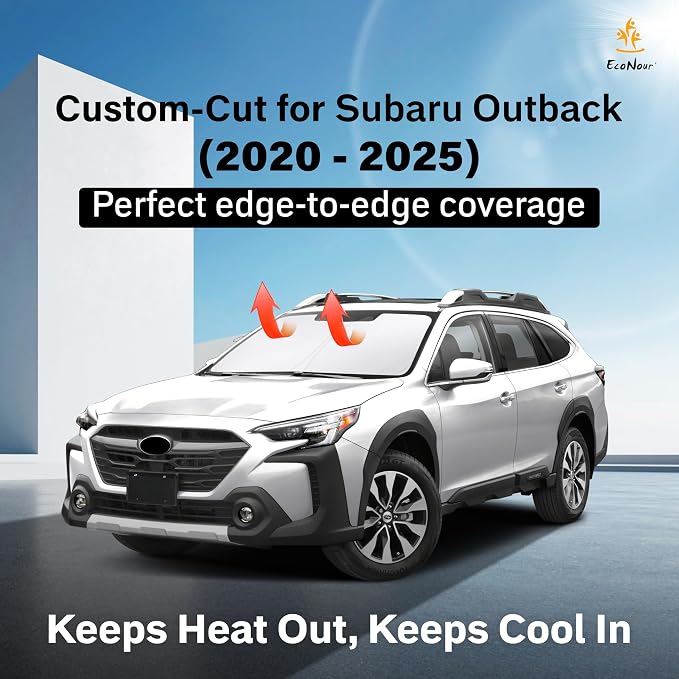 Econour Windshield Sun Shade for 2020-2025 Subaru Outback Wagon Custom Fit - Image 2