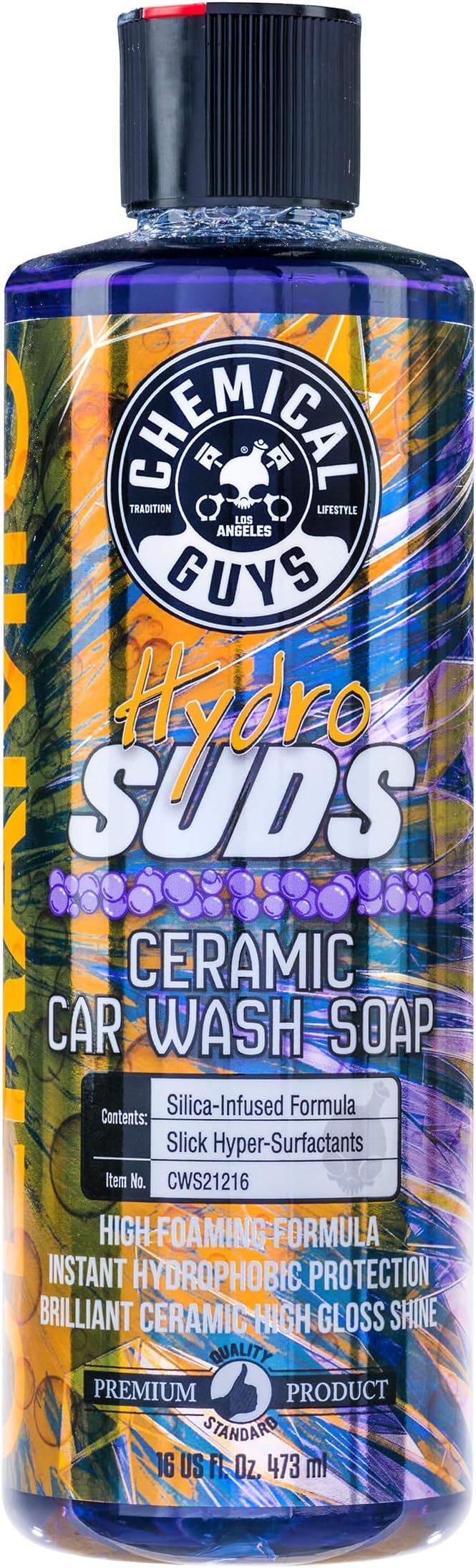 Chemical Guys CWS21216 HydroSuds Ceramic SiO2 Shine High Foaming Car Wash Soap by ChemicalGuys
