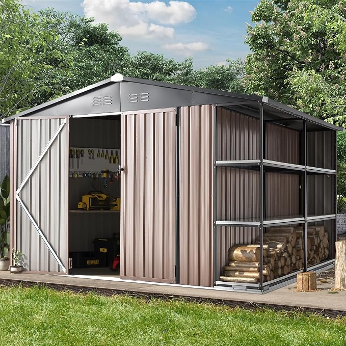 AECOJOY 10x8 Metal Storage Shed by AECOJOY