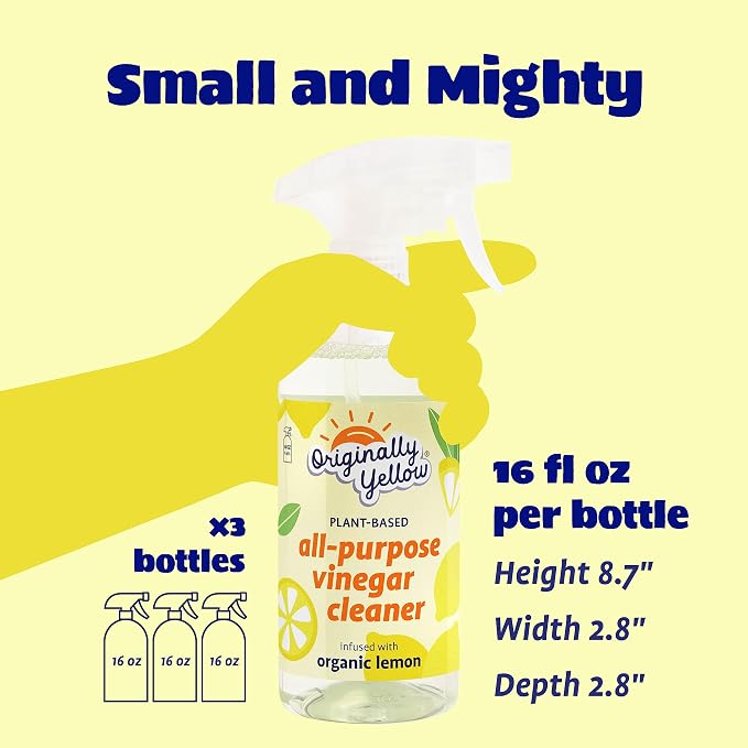 Originally Yellow Lemon Vinegar All Purpose Cleaning Spray | Distilled Cleaning - Image 7
