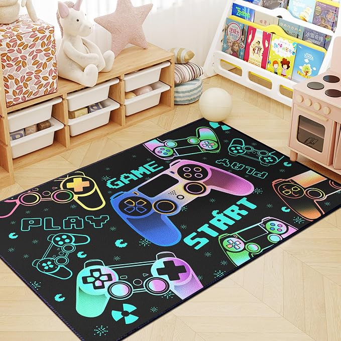 Play Gaming Rug for Bedroom Gamer Mat Gamepad for Boys Room 59"x39" for - Image 6