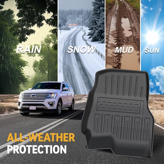 Floor Mats Set for 2018-2024 Ford Expedition/Lincoln Navigator 7 Seats - Image 9