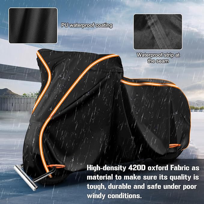 420D Waterproof Motorcycle Cover - Image 4