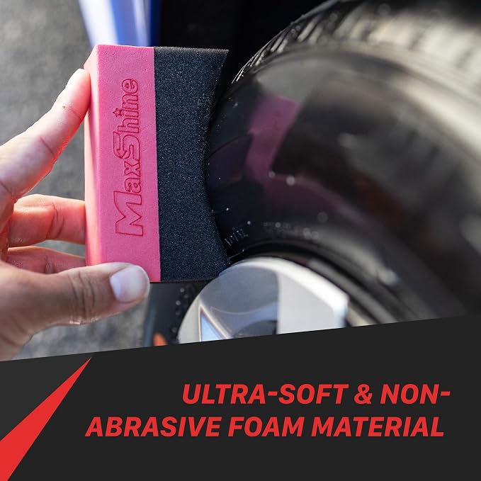 Maxshine Tire Dressing Applicator, Curved Foam Pad 10x4cm, High-Density - Image 9
