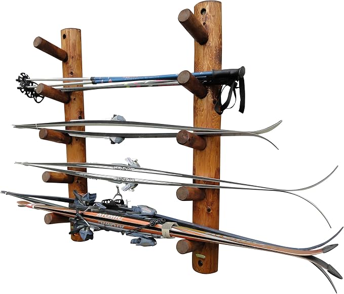 10-Place Wall-Mounted Ski Log Racks - Image 4